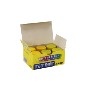 Tinta Plástica Com 6 Cores 15ml | Acrilex