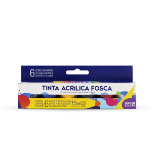 Tinta Acrílica Fosca 6 Cores 15 ml | Acrilex