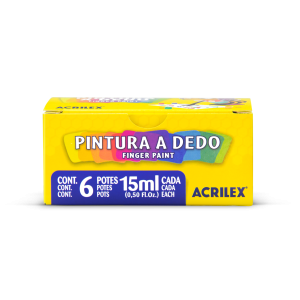 Pintura Dedo 15Ml Com 6 Cores | Acrilex