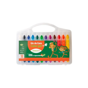 Giz De Cera Color Gel 12 Cores | Leonora