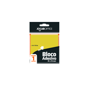 Bloco Adesivo Amarelo 76mmX76mm | Jocar