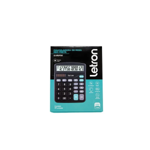Calculadora De Mesa 12 Dígitos Preta Neo Solar | Letron