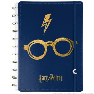 Caderno Inteligente Grande Harry Potter Azul | Caderno Inteligente