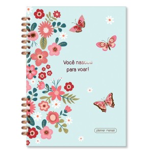 Planner Compacto Mensal Borboletas | Fina Ideia