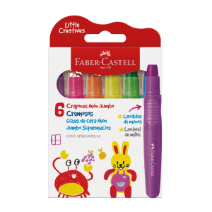 Giz de Cera Jumbo 6 Cores Supermacio Neon | Faber Castell