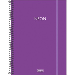 Caderno Universitário 1 Matéria Neon Roxo 80 Folhas | Tilibra