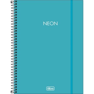 Caderno Universitário 10 Matérias Neon Azul 160 Folhas | Tilibra