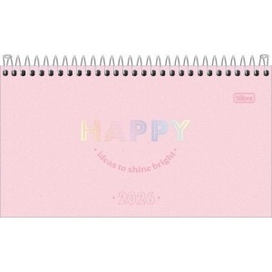 Agenda Espiral Semanal M2 Happy 2026 | Tilibra