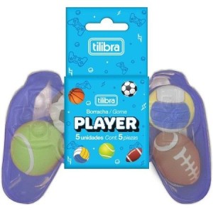 Borracha Player Blister com 5un | Tilibra
