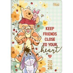 Planner Grampeado M7 Pooh 90g 2026 | Tilibra