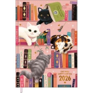 Agenda Costurada Petit M3 Purrfect Cats 2026 | Tilibra