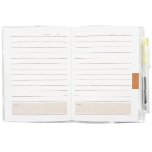 Caderno de Anotação Gato e Cachorro C/ Capa e Caneta 13,1X9,4cm | Mj