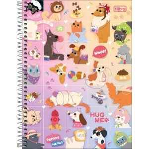 Caderno Universitário 1 Matéria Hug Me 80 Folhas | Tilibra