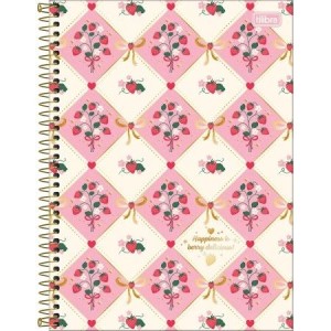 Caderno Universitário 1 Matéria Be Berry! 80 Folhas | Tilibra