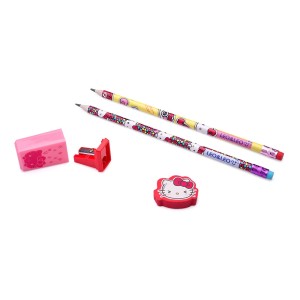 Kit Lápis Hb Hello Kitty 2 Lapis/Apontador/Borracha | Leo e Leo