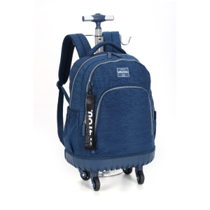 Mochila C/ 4 Rodas 360º Mc47157Up Azul Marinho Crinkle | Up4you